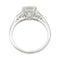 Bague 53 Bague solitaire en platine 950 avec diamant 2 ct et poires 58 Facettes 31592
