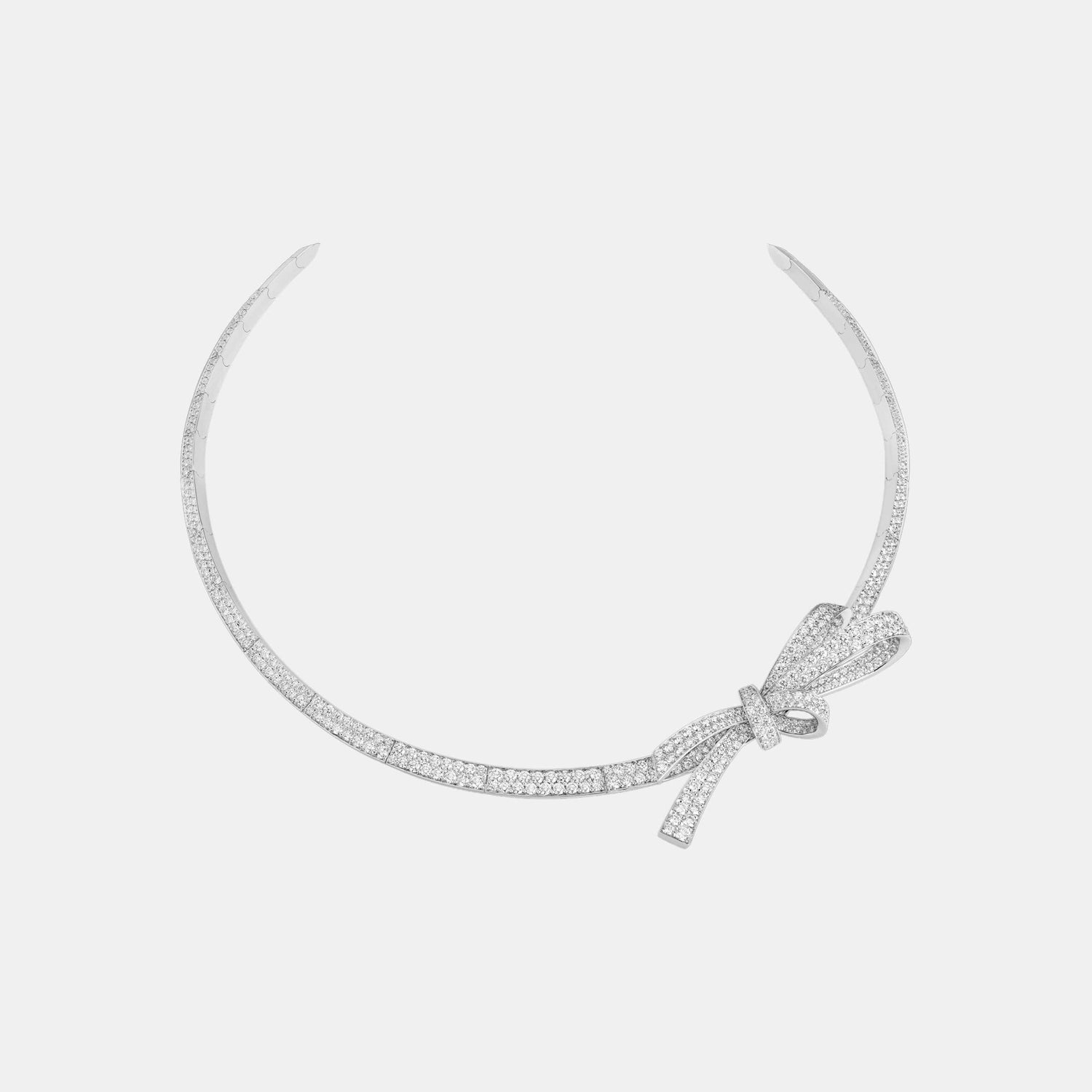 Collier Ruban Or blanc Diamant