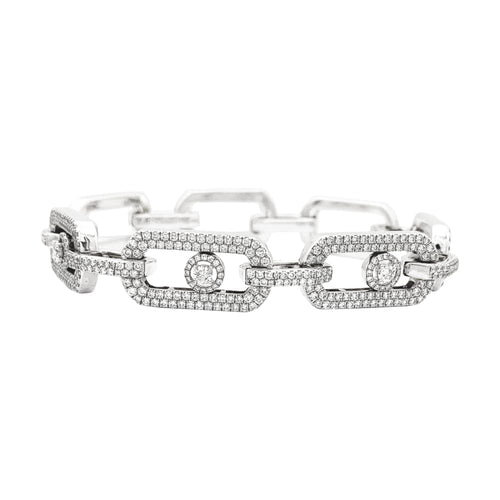 Bracelet Messika Pavé So Move XL - Bracelet en or blanc et diamants 58 Facettes 35340