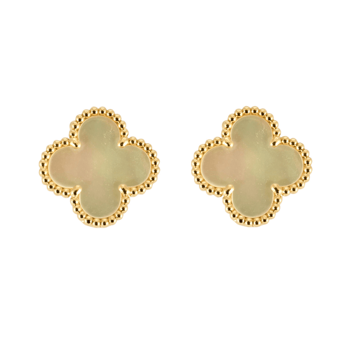 VAN CLEEF & ARPELS - Alhambra - Parelmoer en geelgouden oorbellen