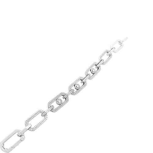 Bracelet Messika Pavé So Move XL - Bracelet en or blanc et diamants 58 Facettes 35340