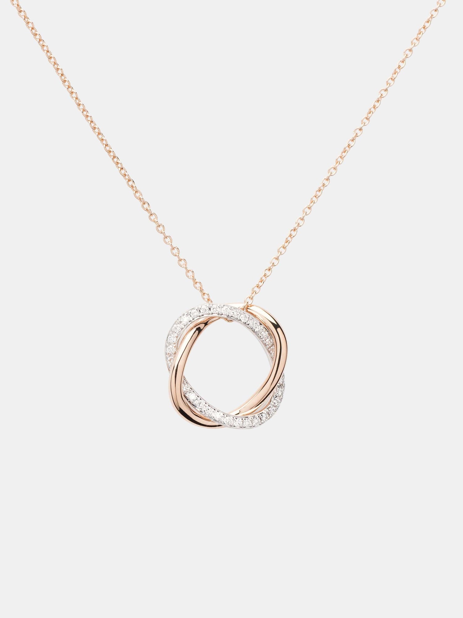 Collier Tresse Or Diamant 0.1ct