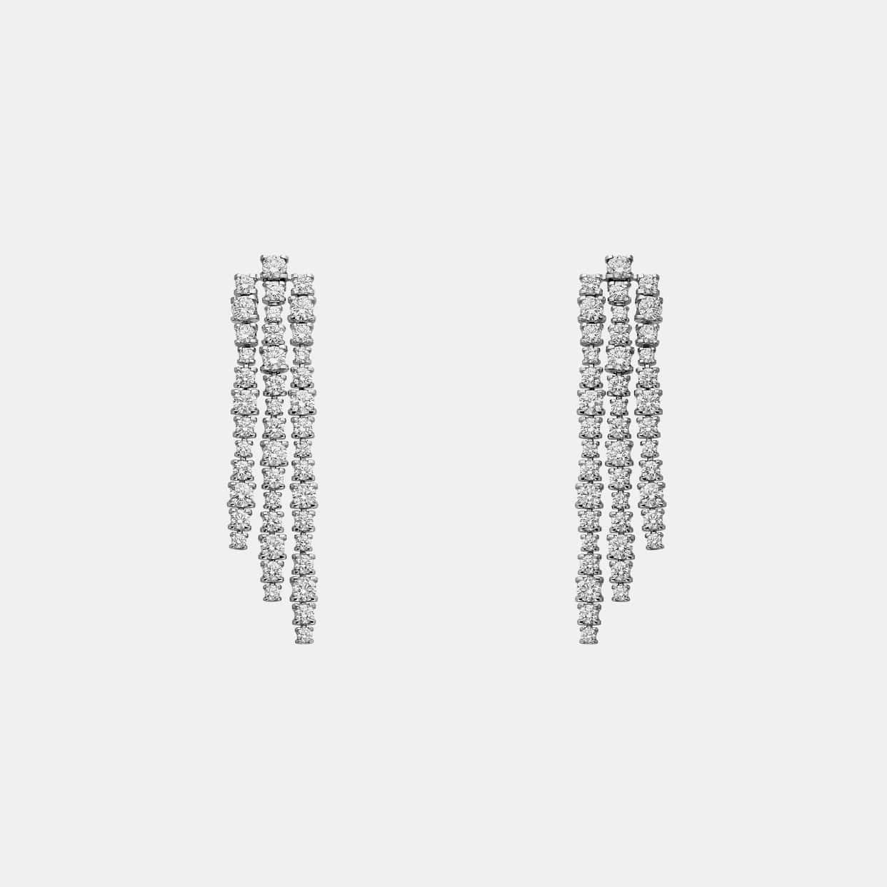 Boucles d'oreilles Essential Lines Or blanc Diamant