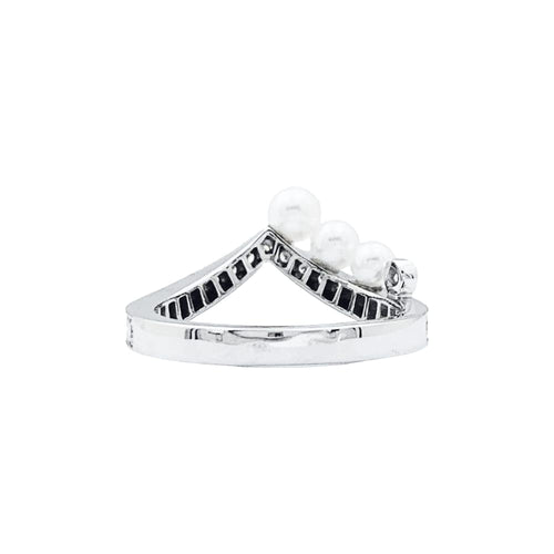 Bague 52 Chaumet Joséphine Aigrette - Bague en or blanc et diamants, perles 58 Facettes 35242