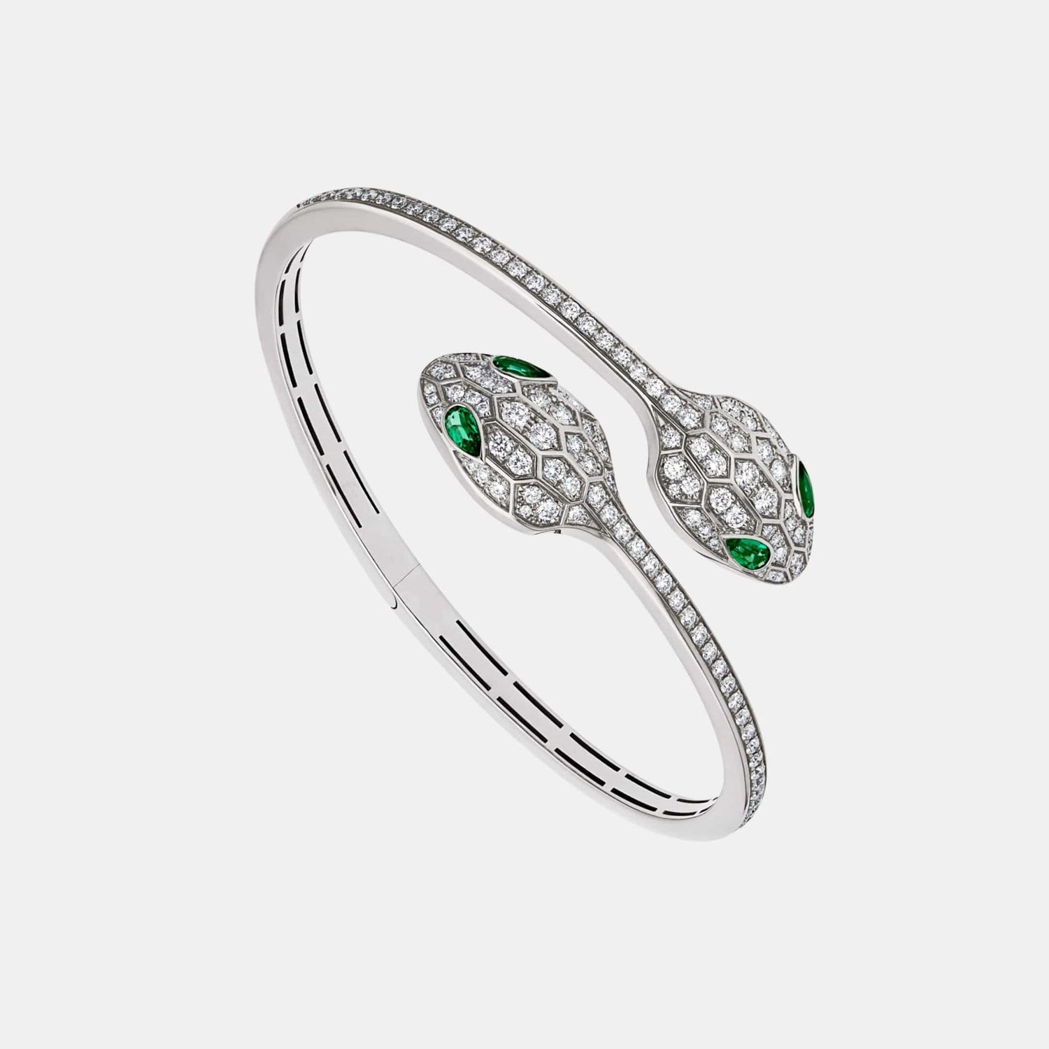 Bracelet Serpenti Or blanc Émeraude 0.45ct