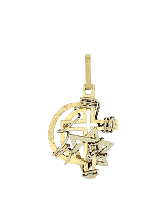 Pendentif Pendentif 2 ors Max Cartier Les Trois Religions 58 Facettes