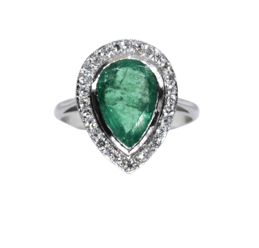 Bague 53 Bague Art déco émeraude diamant 58 Facettes