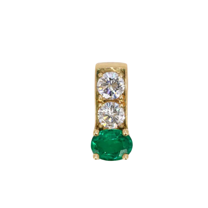 Vintage emerald diamond pendant