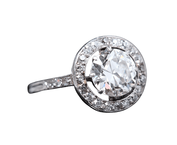 Bague Bague art déco solitaire platine diamant 58 Facettes