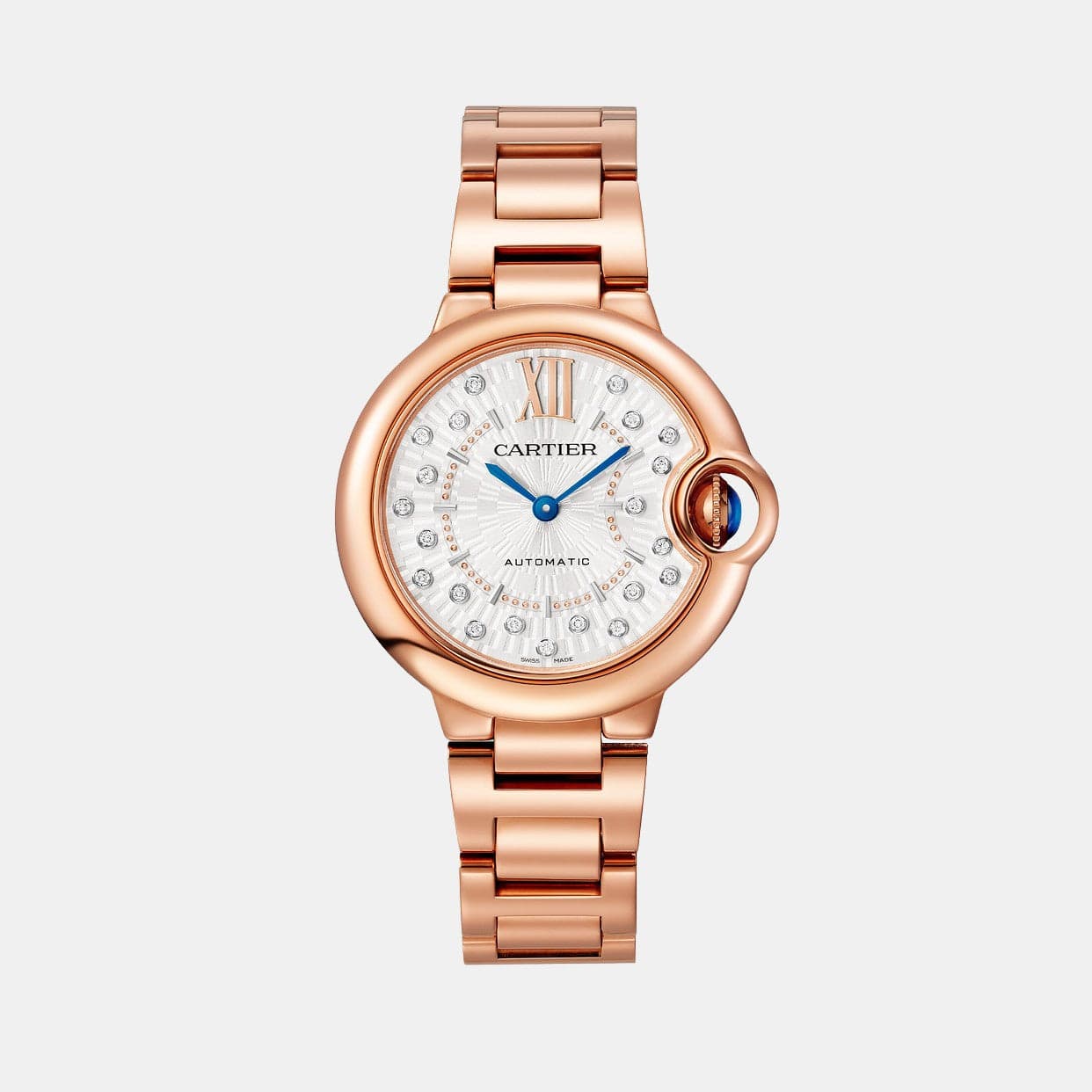 Montre Ballon Bleu de Cartier Or rose Diamant