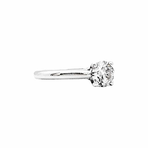 Bague 49 Cartier 1895 - Bague solitaire en platine et diamant 58 Facettes 35364