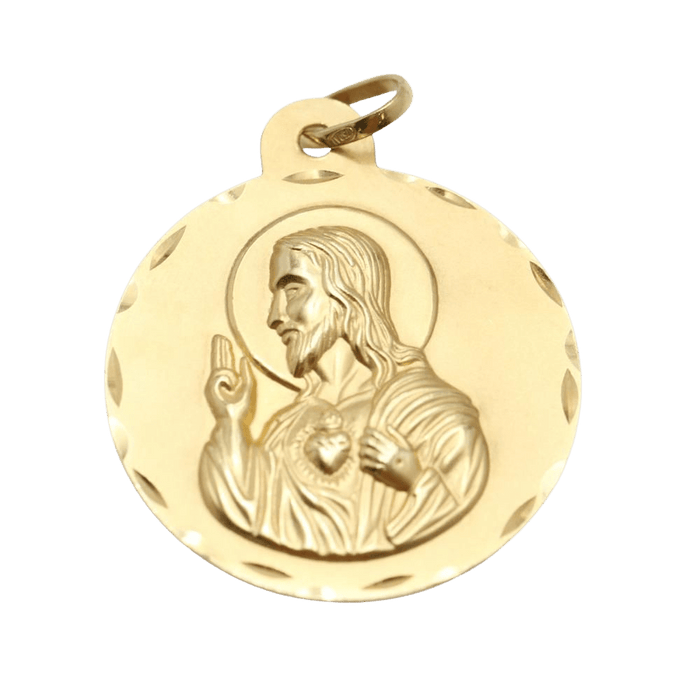 Pendentif médaille scapulaire en or jaune 58 Facettes E363430B