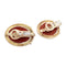 Boucles d'oreilles Boucles d’oreilles clips en or jaune 750, corail et diamants 58 Facettes 33062