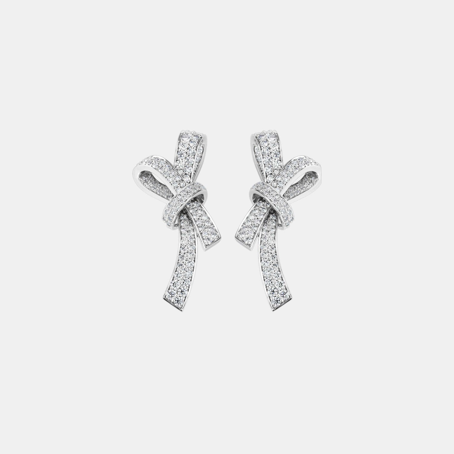 Boucles d'oreilles Ruban Or blanc Diamant