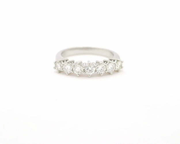 Bague Bague rivière en or blanc 18 carats et diamants 1,02 ct 58 Facettes 10888