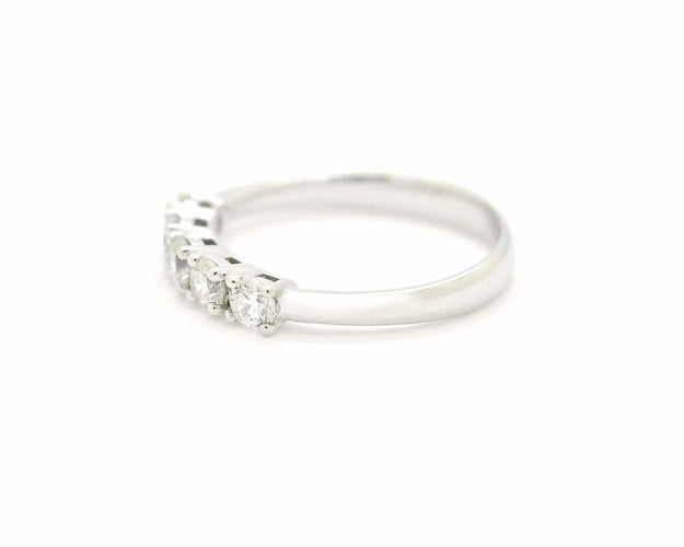 Bague Bague rivière en or blanc 18 ct avec diamant 0,90 ct 58 Facettes 11827
