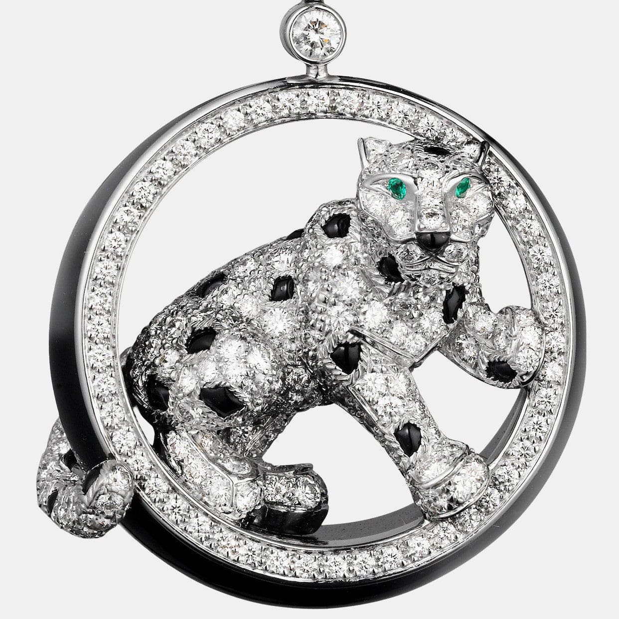 Boucles d'oreilles Panthère Or blanc Mixte