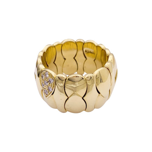 Bague 56 Bague en or jaune 18 carats pavée de diamants 58 Facettes 34470