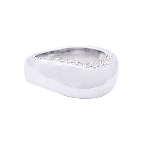 Bague 50 Chaumet Valse - Bague en or blanc 750 pavée de diamants 58 Facettes 33285