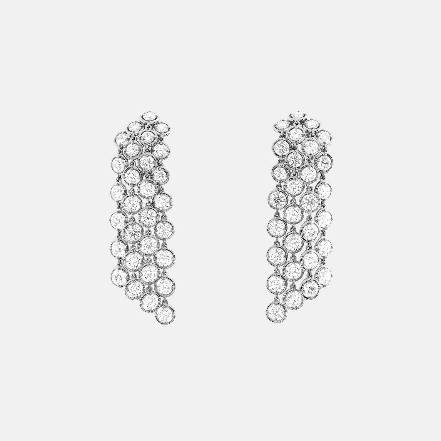 Boucles d'oreilles Palmyre Or blanc Diamant 12.33ct