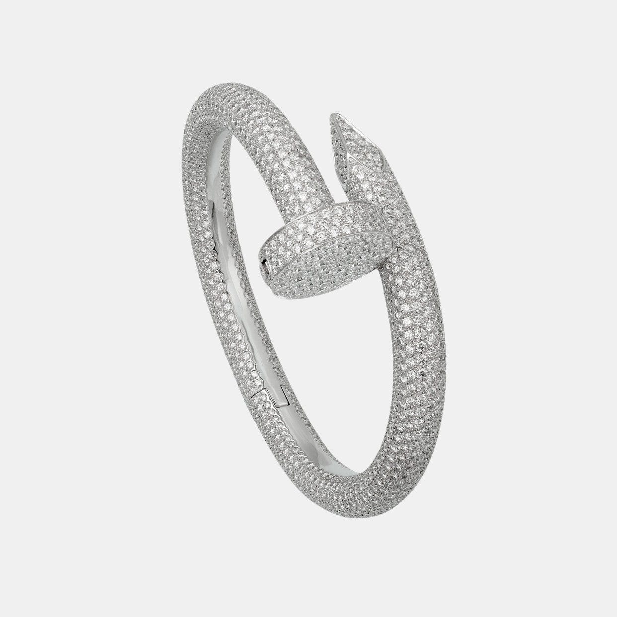 Bracelet Juste un Clou Or Gris 1 752 Diamants Pavé