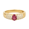 Bague 54 Bague jonc or jaune, rubis et diamants 58 Facettes DV4440-6