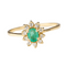 Bague 59 Bague Marguerite Emeraude de 0,40ct 58 Facettes