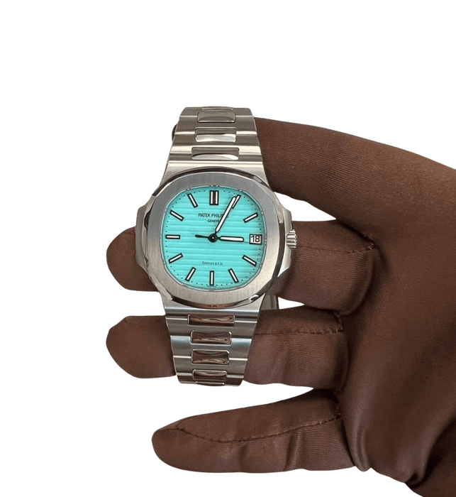 Montre PATEK PHILIPPE - nautilus bleu Tiffany 58 Facettes