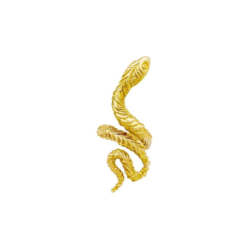 Bague 51 Bague Serpent texturée en or jaune 750 58 Facettes 35270