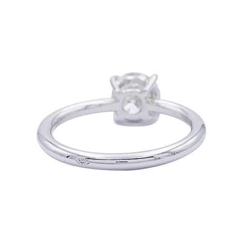Bague 53 Bague solitaire en or blanc 750 sertie d’un diamant 1,11 ct 58 Facettes 32514