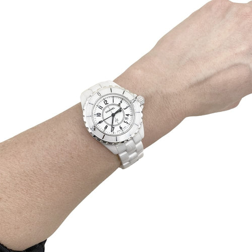Montre Chanel J12 - Montre en céramique blanche et acier 58 Facettes 35313