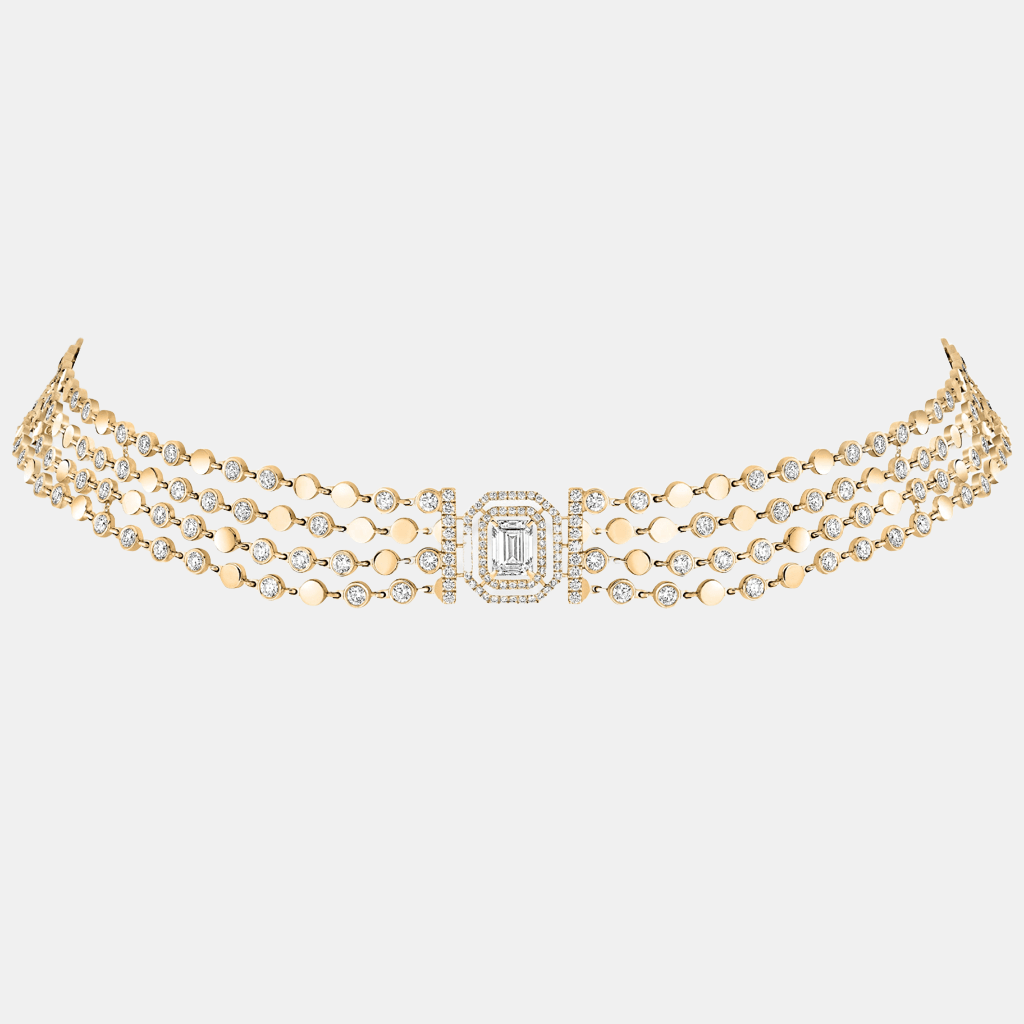 Collier D-Vibes Multi Rangs Or jaune Diamant 0.8ct