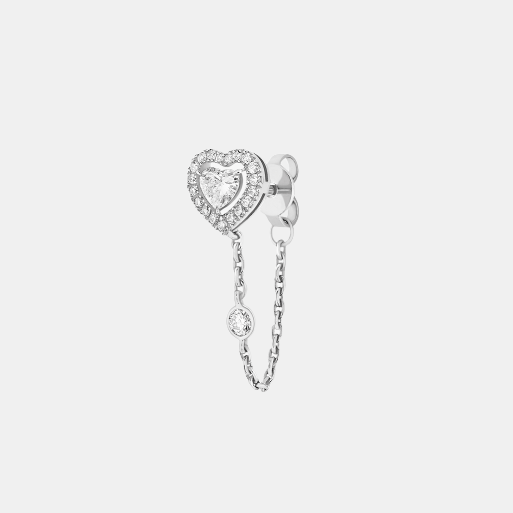 Boucles d'oreilles Joy Coeur Or blanc Diamant 0.15ct