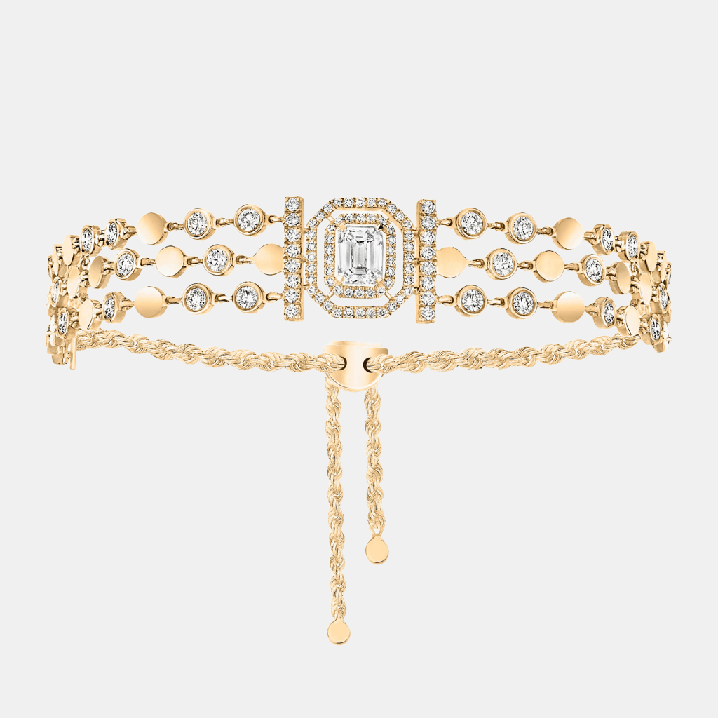 Bracelet D-Vibes Multi Rangs Or jaune Diamant 0.4ct