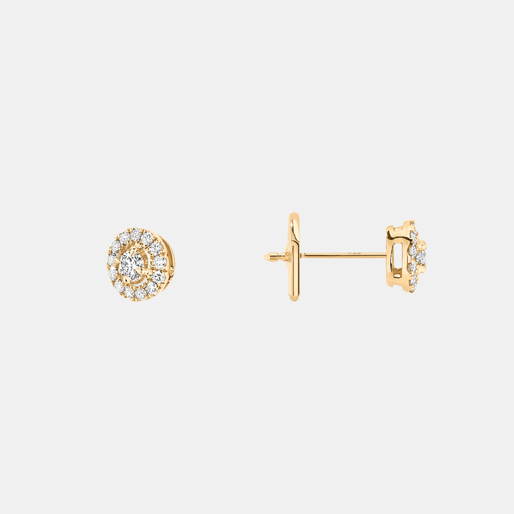 Boucles d'oreilles Joy Rond Or jaune Diamant 0.03ct