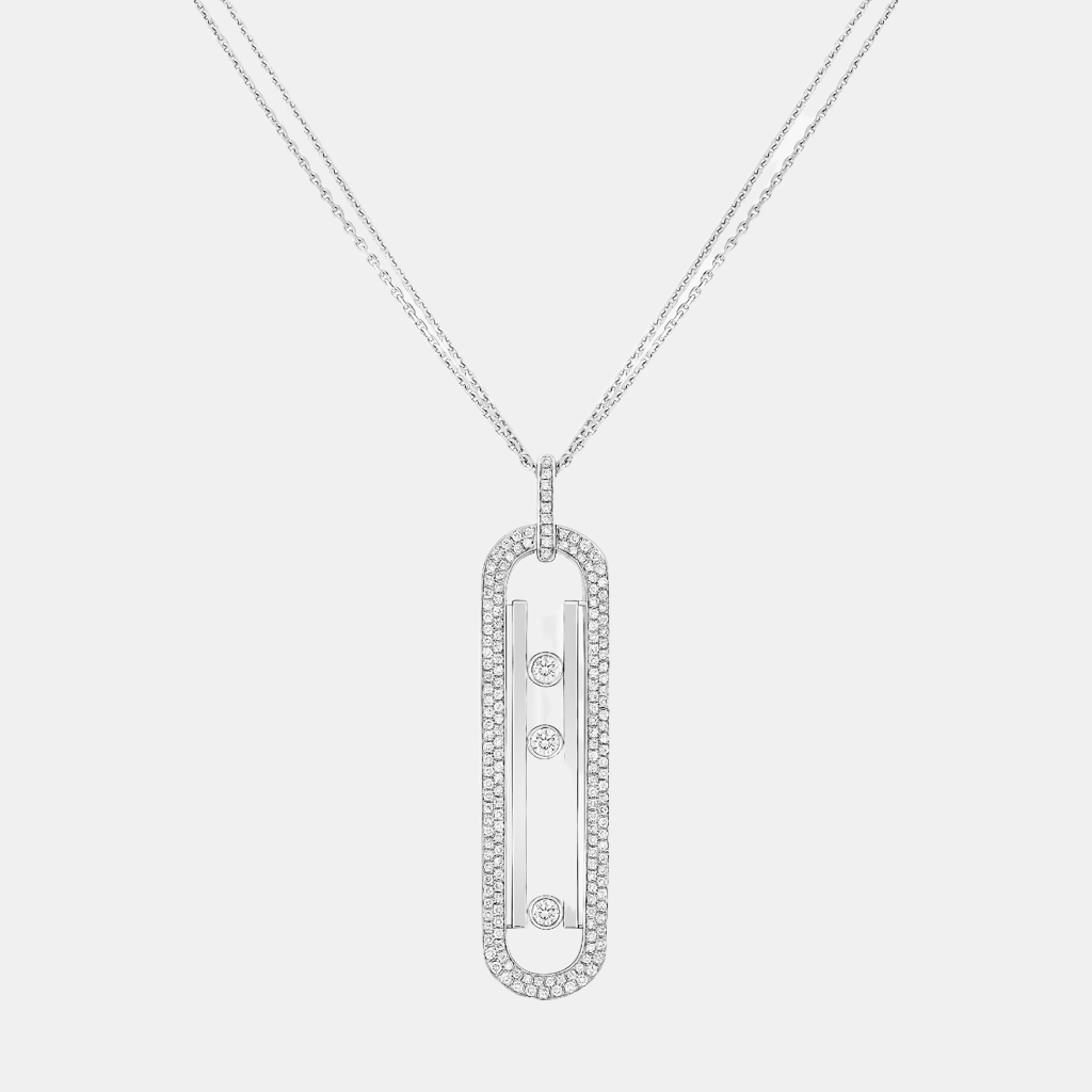 Collier Move 10th Anniversary Or blanc Diamant 1.1ct