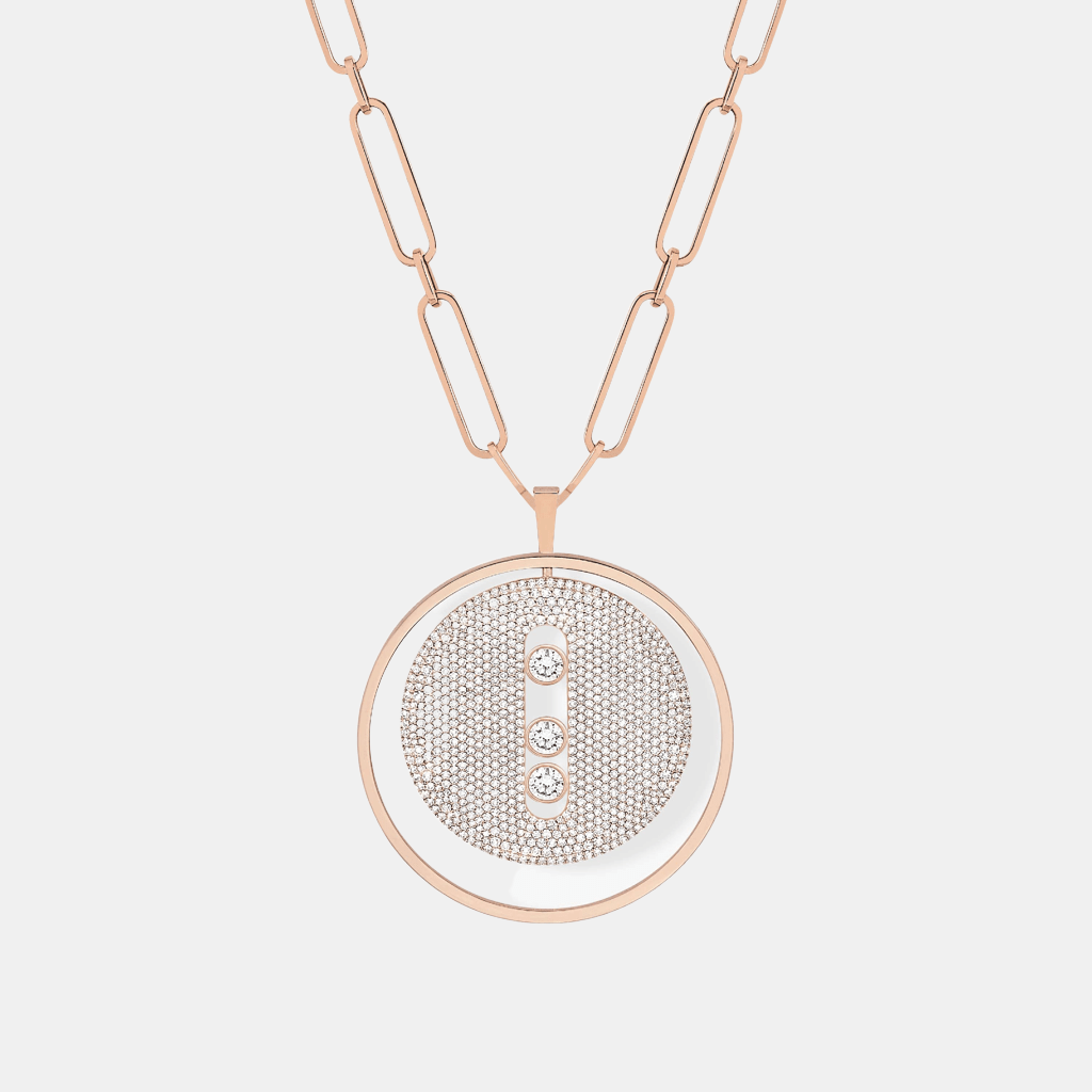 Collier Lucky Move LM Or rose Diamant 0.3ct