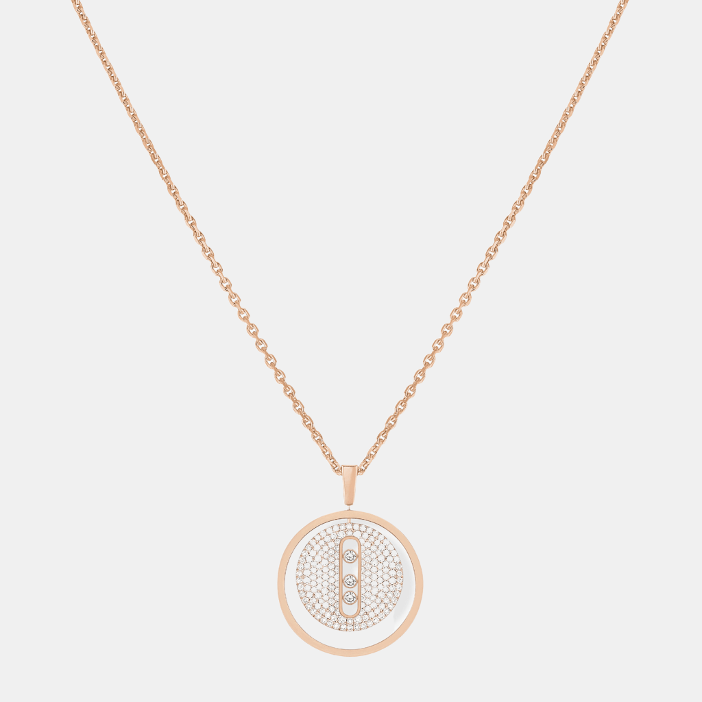 Collier Lucky Move Pavé MM Or rose Diamant 0.7ct
