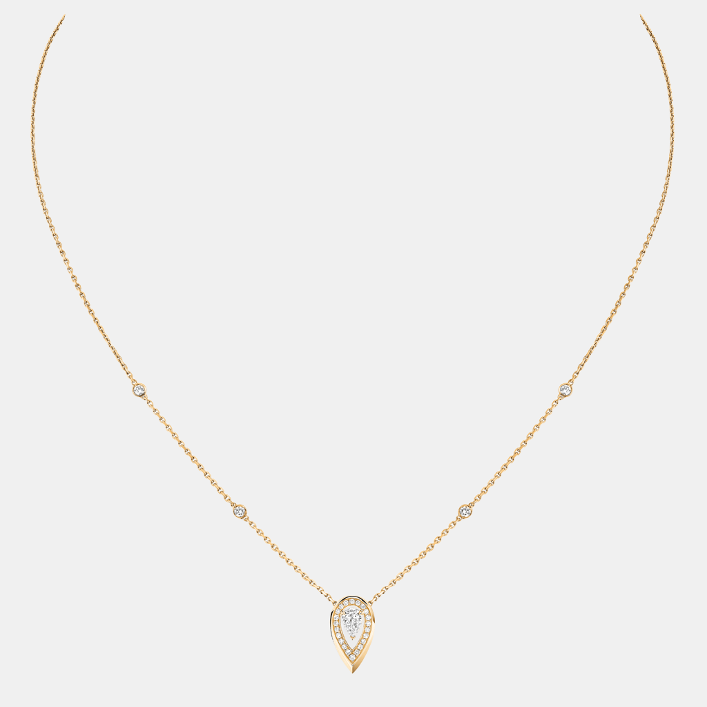 Collier Fiery Or jaune Diamant 0.1ct