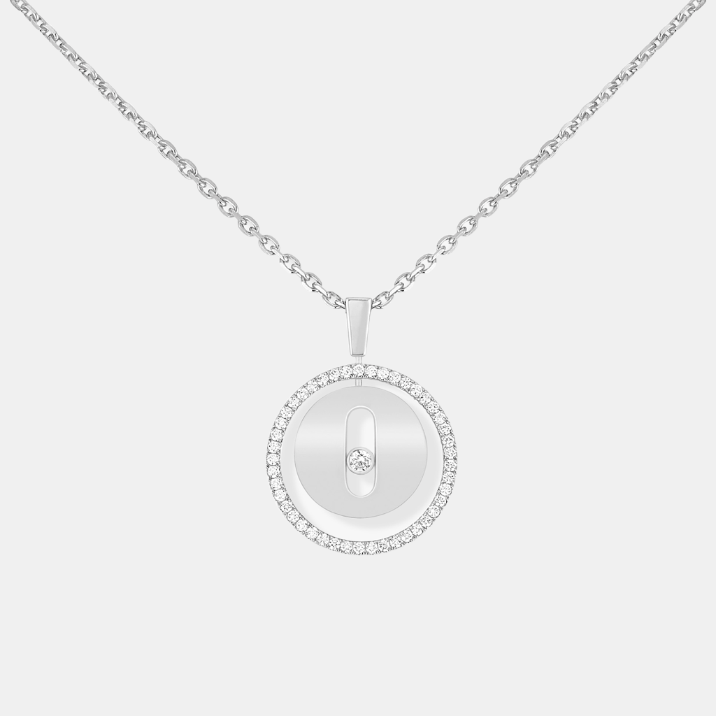 Collier Lucky Move SM Or blanc Diamant 0.17ct