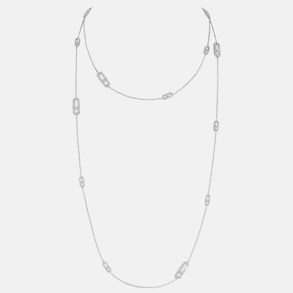 Collier Move Uno L Or blanc Diamant 5.8ct