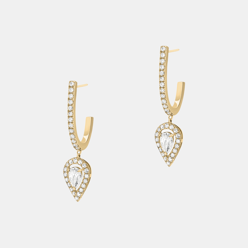 Boucles d'oreilles Joy Or jaune Diamant 0.1ct
