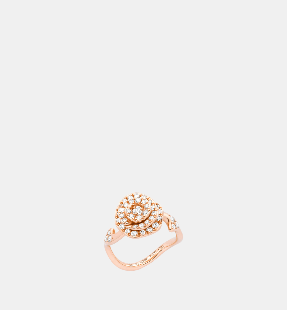 Bague Rose Dior Couture Or rose Diamant 0.60 ct