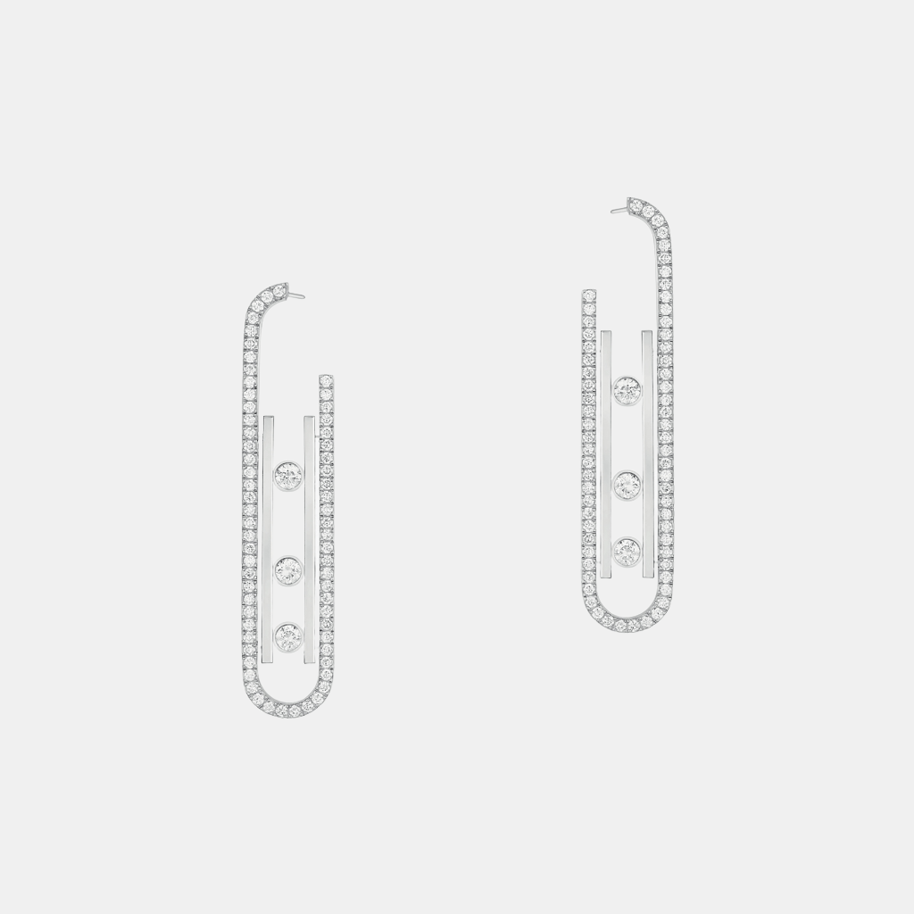 Boucles d'oreilles Move 10th Anniversary Or blanc Diamant 1.01ct