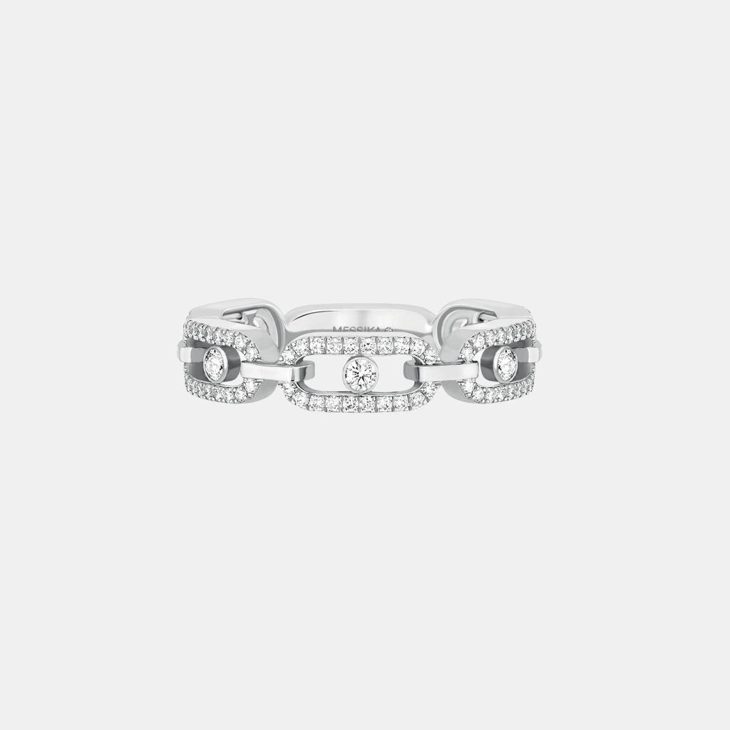 Bague Move Link Multi Pavé Or blanc Diamant 0.43ct