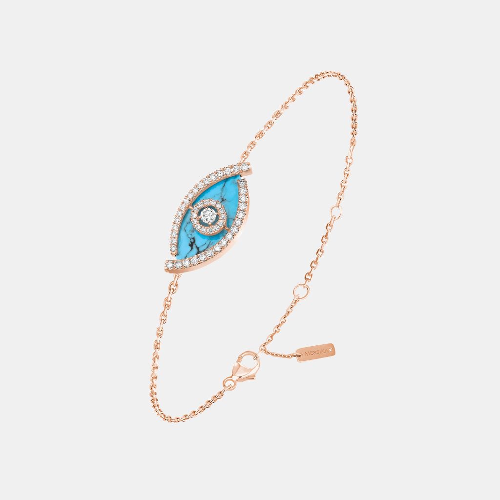 Bracelet Lucky Eye Or rose Mixte 0.32ct