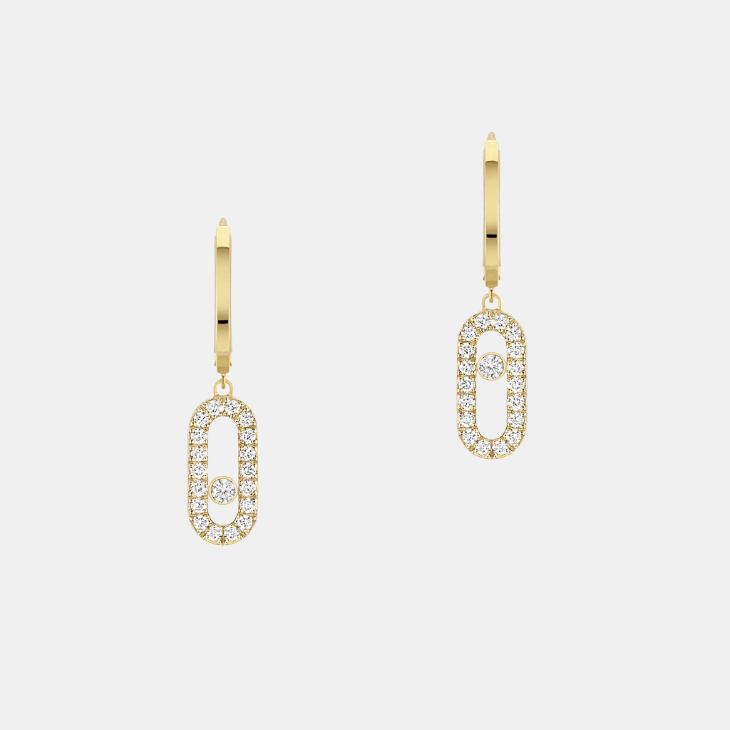 Boucles d'oreilles Move Uno Or jaune Diamant 0.19ct