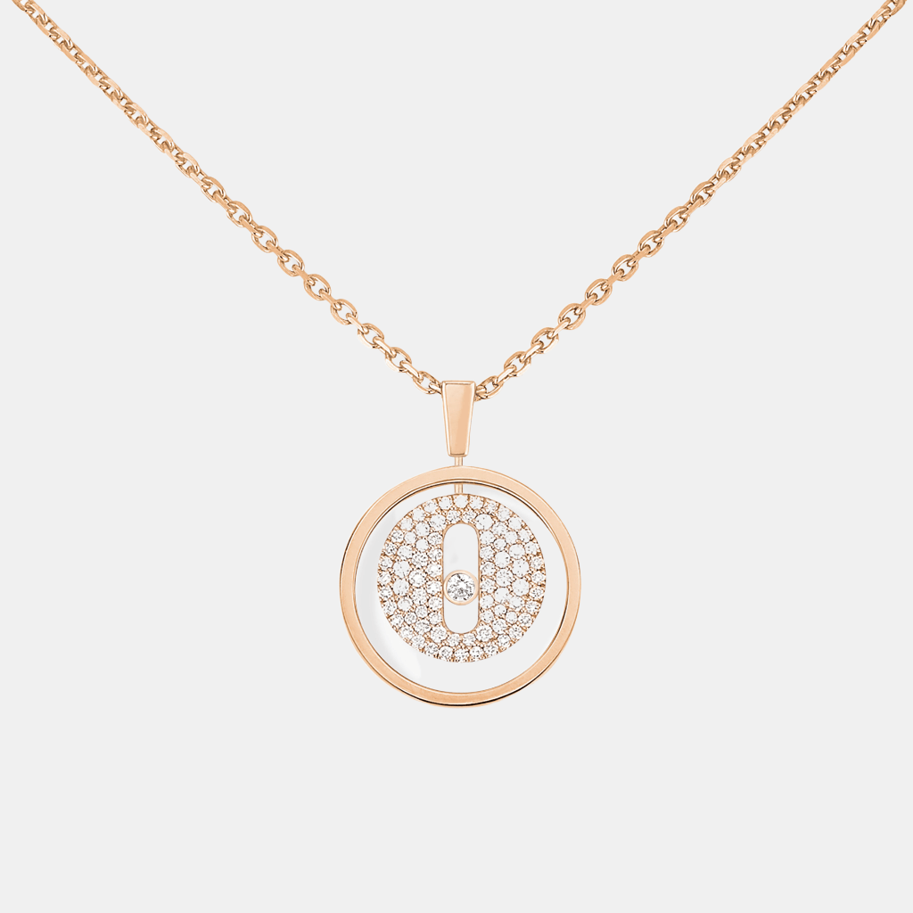 Collier Lucky Move Pavé SM Or rose Diamant 0.2ct