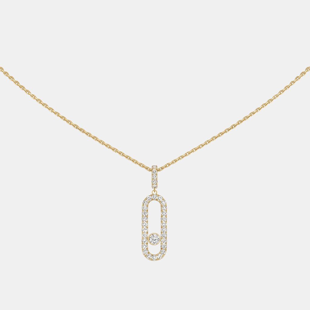 Collier Move Uno Pavé LM Or jaune Diamant 0.35ct