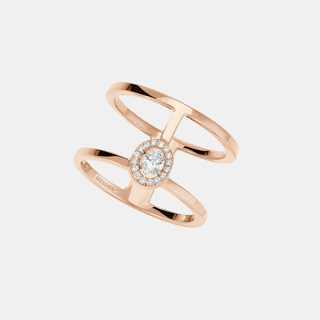 Bague Glam'Azone 2 Rangs Or rose Diamant 0.1ct